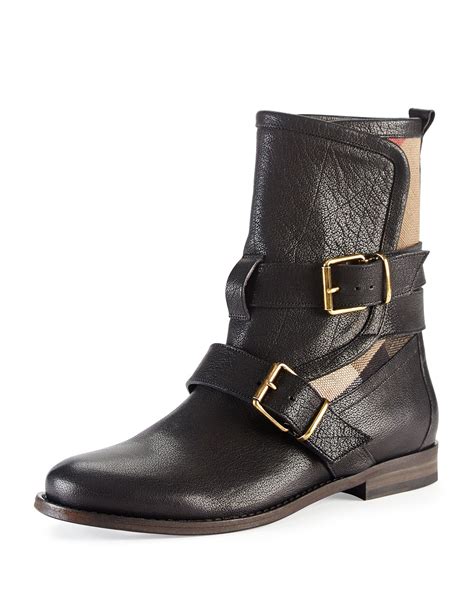 biker boots burberry